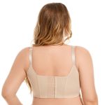 Plus Size Seamless Push-Up Bra - Underwire, Side Support & Plunge V-Neck