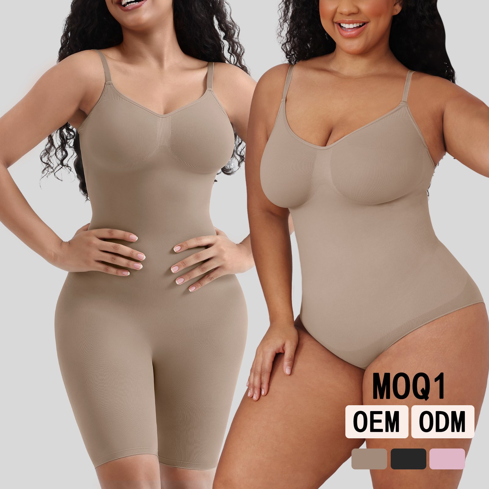 Women's High-Waist Shapewear Bodysuit - Tummy Control & Butt Lift with Open-Crotch