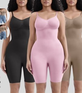 Women's High-Waist Shapewear Bodysuit - Tummy Control & Butt Lift with Open-Crotch