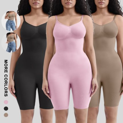 Women's High-Waist Shapewear Bodysuit - Tummy Control & Butt Lift with Open-Crotch