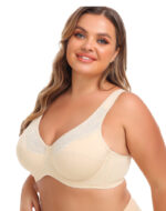 Plus-Size Everyday Bra with Thin Lace Cups